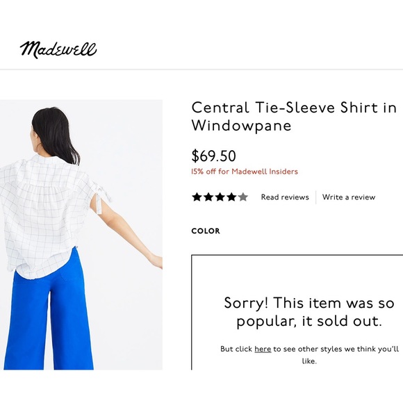 Madewell Central Tie Sleeve Shirt - Picture 3 of 8